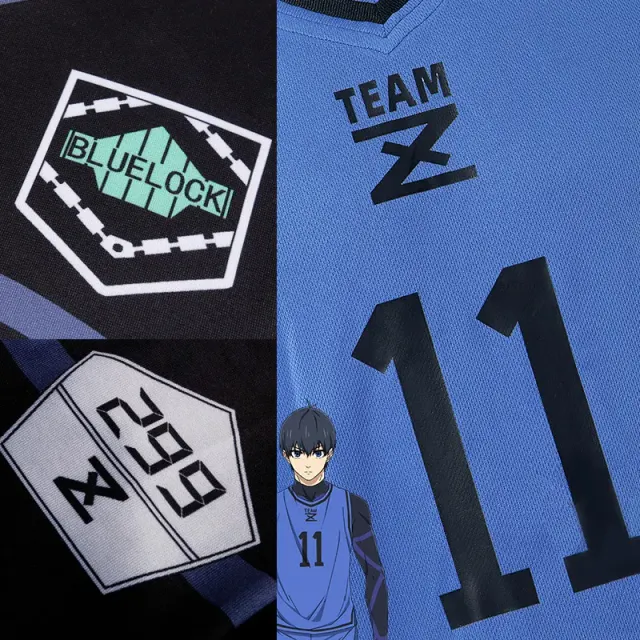 Blue Lock Anime Cosplay Basketball Jersey Set for Women and Men detail 1