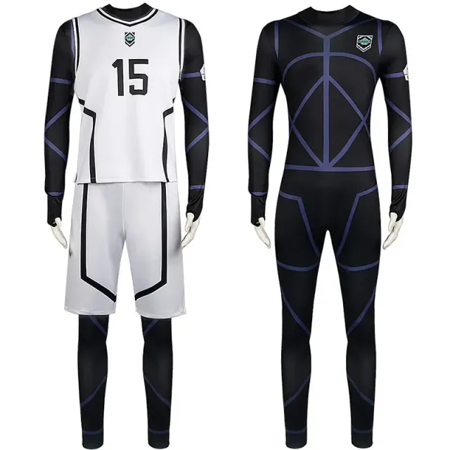 Blue Lock Anime Cosplay Basketball Jersey Set for Women and Men detail 8