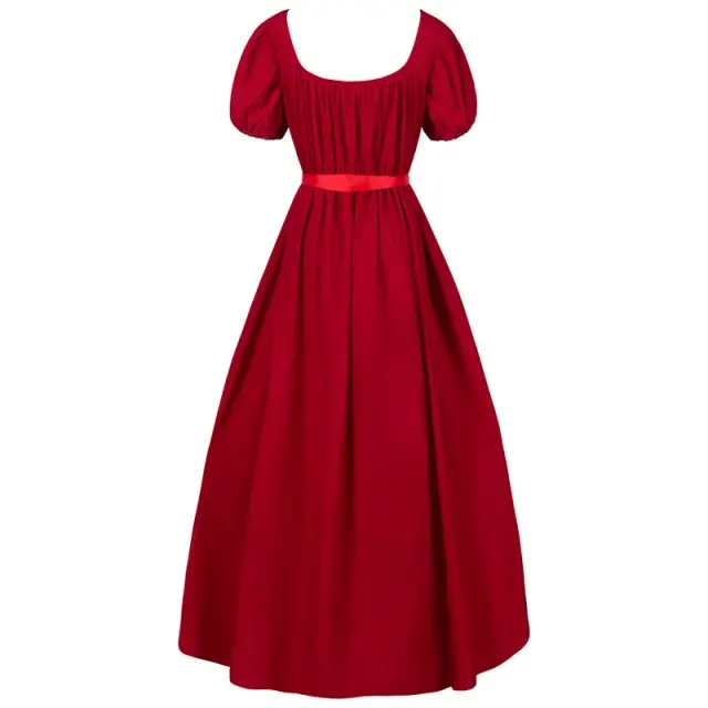 Bridgerton Regency High-Waist Ball Gown Victorian Cosplay Dress detail 3