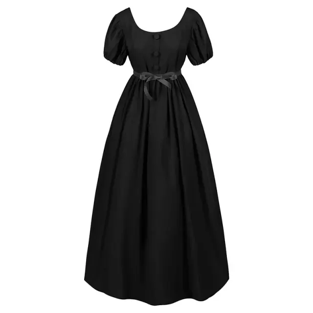 Bridgerton Regency High-Waist Ball Gown Victorian Cosplay Dress detail 10