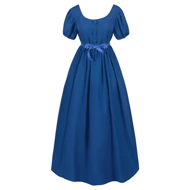 Bridgerton Regency High-Waist Ball Gown Victorian Cosplay Dress detail 19