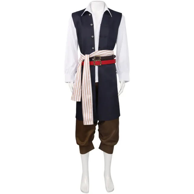 Caribbean Pirate Cosplay Costume Set for Halloween Stage detail 4