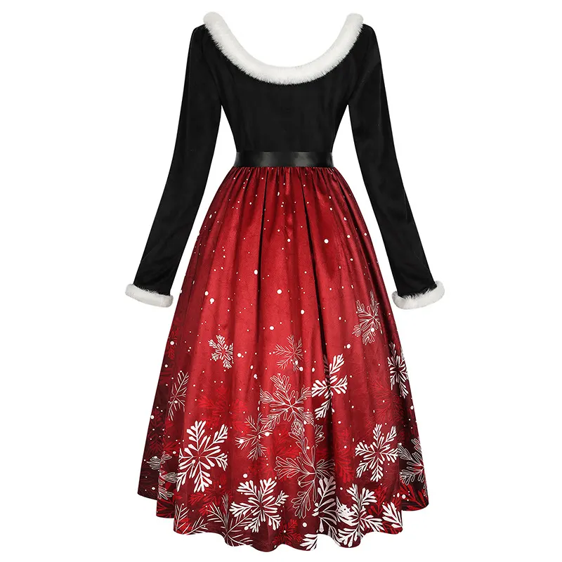 Christmas Halloween Print Cosplay Dress for Party Costume detail 2