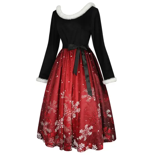 Robe cosplay imprimée Noël et Halloween pour costume de fête détail 3