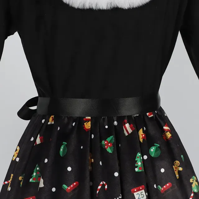 Robe cosplay imprimée Noël et Halloween pour costume de fête détail 15