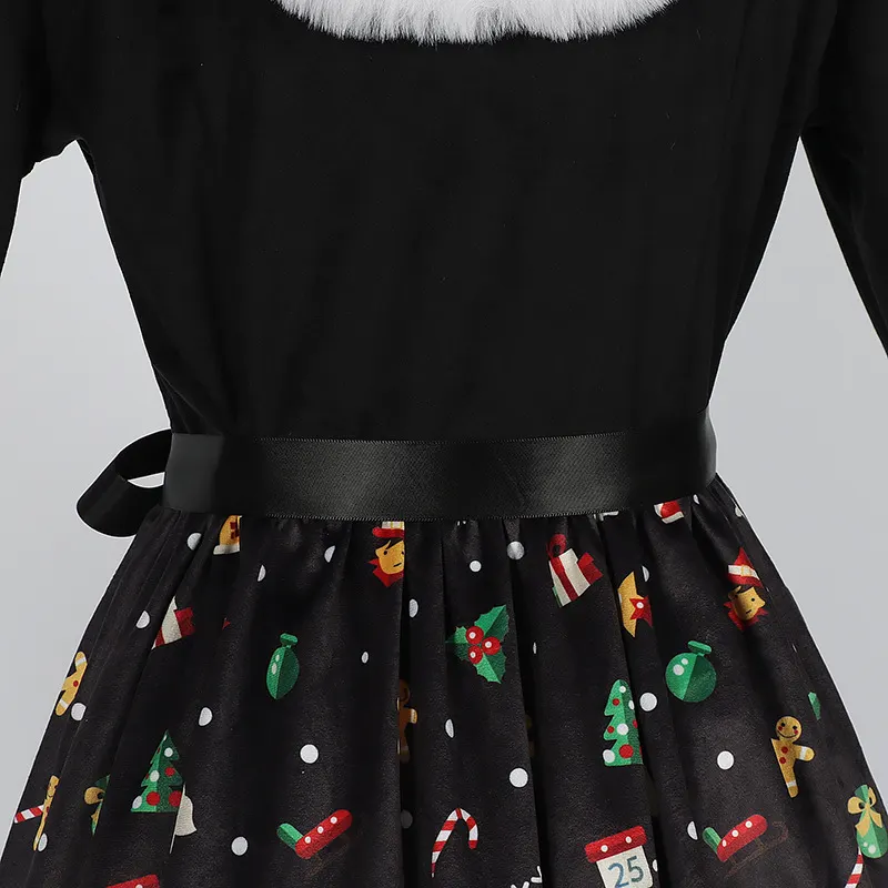 Christmas Halloween Print Cosplay Dress for Party Costume detail 15