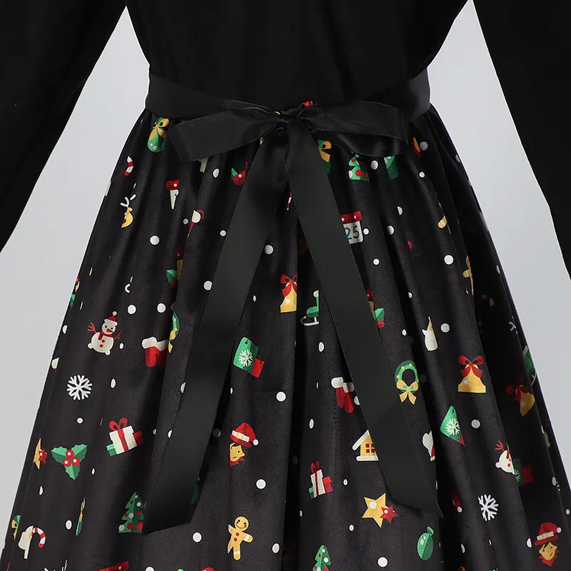 Christmas Halloween Print Cosplay Dress for Party Costume detail 18