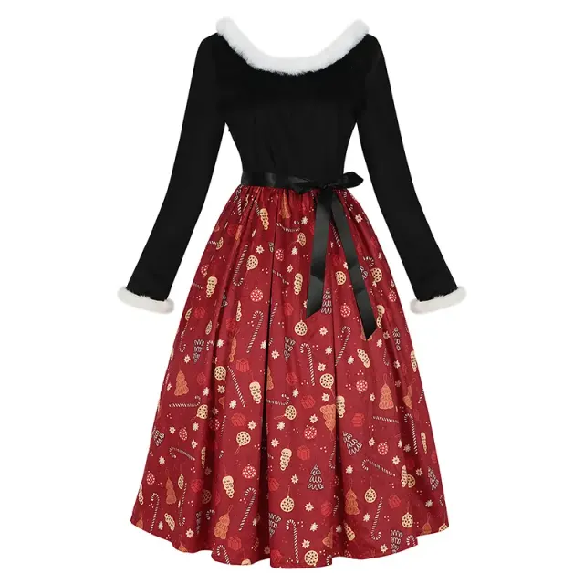 Robe cosplay imprimée Noël et Halloween pour costume de fête détail 20