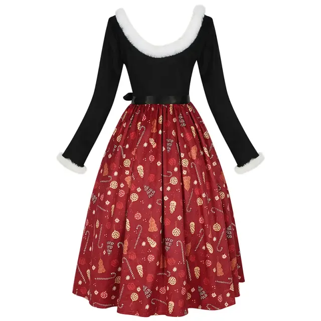 Robe cosplay imprimée Noël et Halloween pour costume de fête détail 21