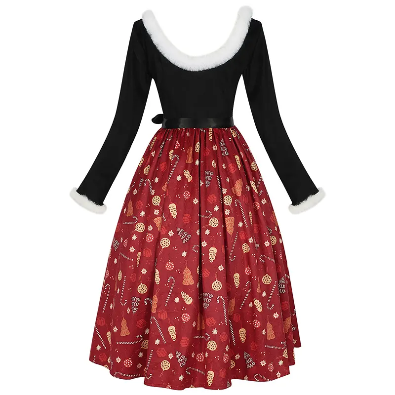 Christmas Halloween Print Cosplay Dress for Party Costume detail 21