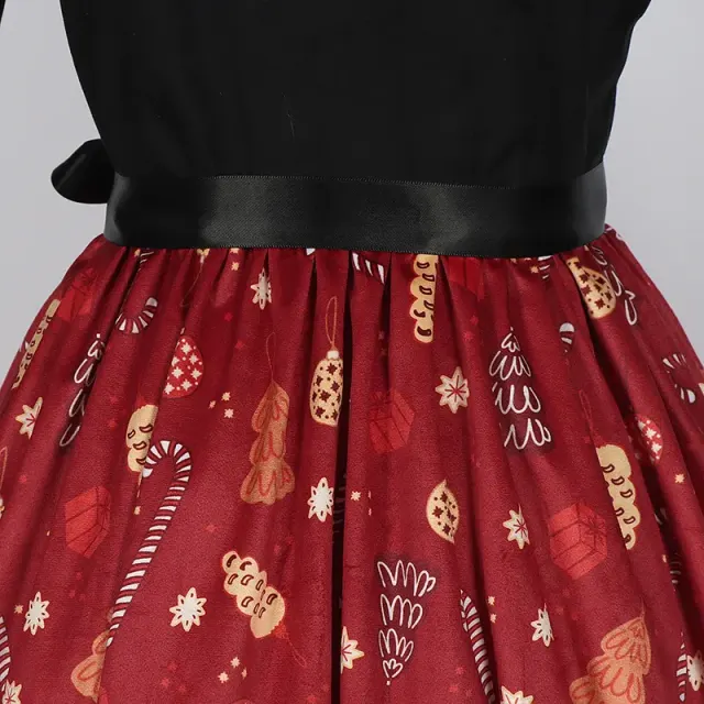 Robe cosplay imprimée Noël et Halloween pour costume de fête détail 24