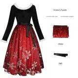 Robe de Noël - Noir/Rouge
