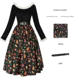 Robe de Noël - Noir/Vert