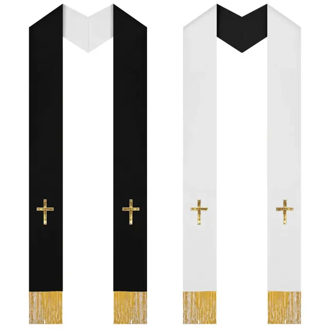 Cosplay Reversible Embroidered Dark Cape and Tassel Sash Set detail 6