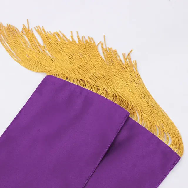 Cosplay Reversible Embroidered Dark Cape and Tassel Sash Set detail 16