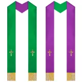 Tassel Sash - Purple/Green
