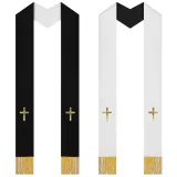 Tassel Sash - Black/White