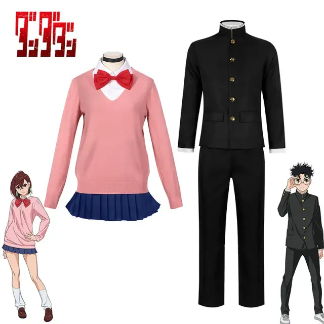 Anime cosplay costume shown in Momo Ayase and Aira Shiratori styles, made from polyester with a unisex fit.