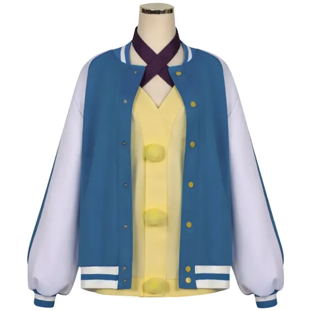Dandadan Seiko Ayase Blue Hoodie Cosplay Costume detail 2