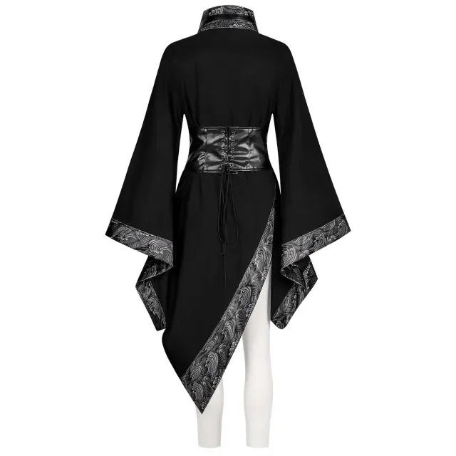 Dark Gothic Chinese-Style Short Top Cosplay Costume detail 3