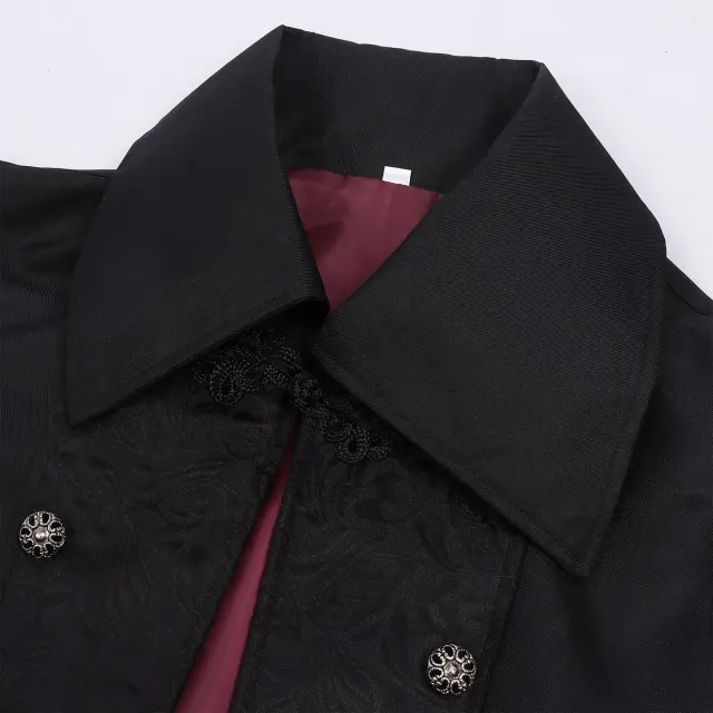Men's Dark Night Duke High-Neck 3-Piece Cosplay Costume Set detail 1