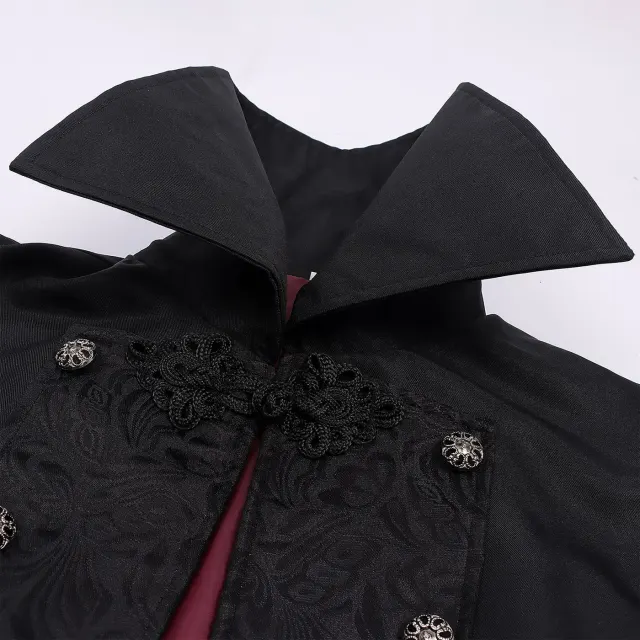 Men's Dark Night Duke High-Neck 3-Piece Cosplay Costume Set detail 2