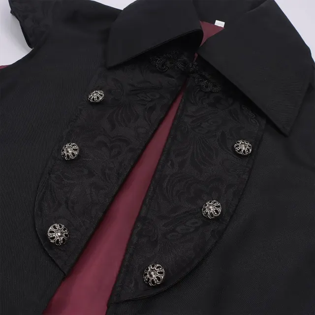 Men's Dark Night Duke High-Neck 3-Piece Cosplay Costume Set detail 3