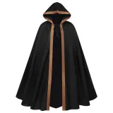2471 Patchwork Cape - Black/Brown