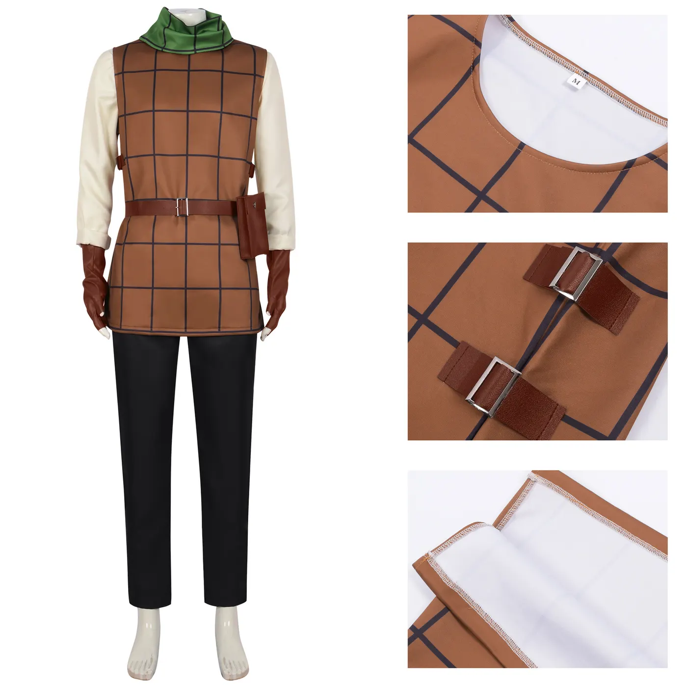 Delicious in Dungeon Chilchuck cosplay costume shown as a unisex anime role-play outfit in the selected style.