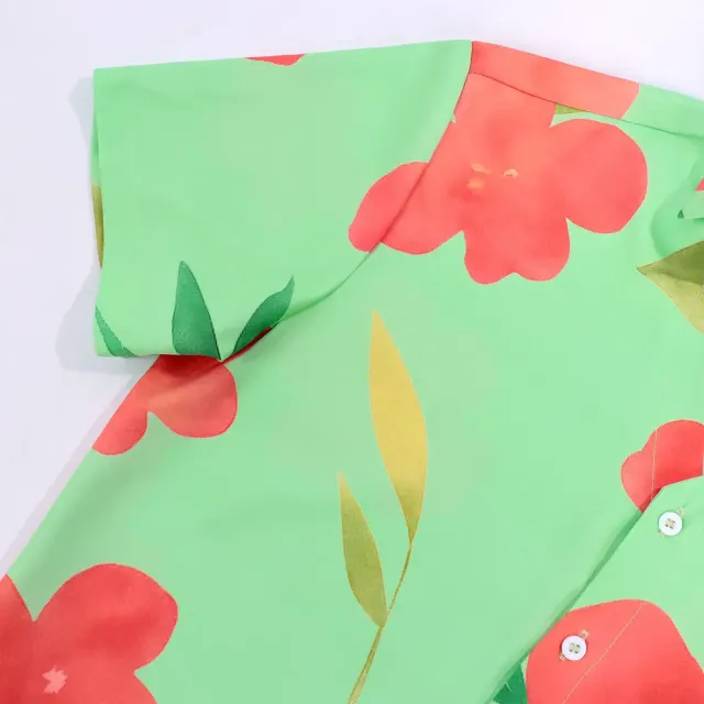 Men's Demon Hunter Boy Band Cosplay Floral Shirt and Shorts Set detail 12