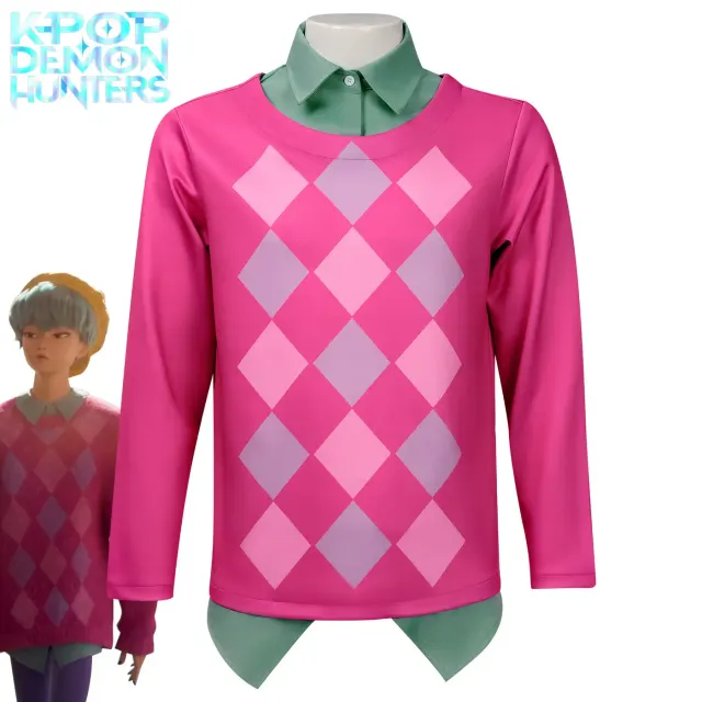 Unisex demon hunter boy group Baby anime cosplay costume set in the single available style.