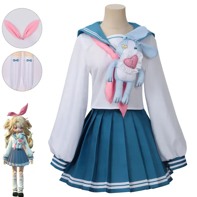 Dorothy transfer student JK skirt cosplay costume shown in the available in-stock style for kids and adults.