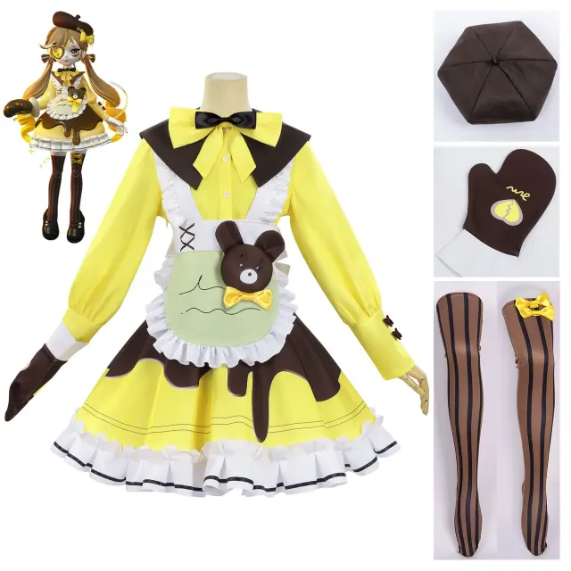 An adult and kids' Dreamy Sweetheart cosplay dress in a Japanese anime style, shown in the Mute Girl Dreamy Sweetheart option.