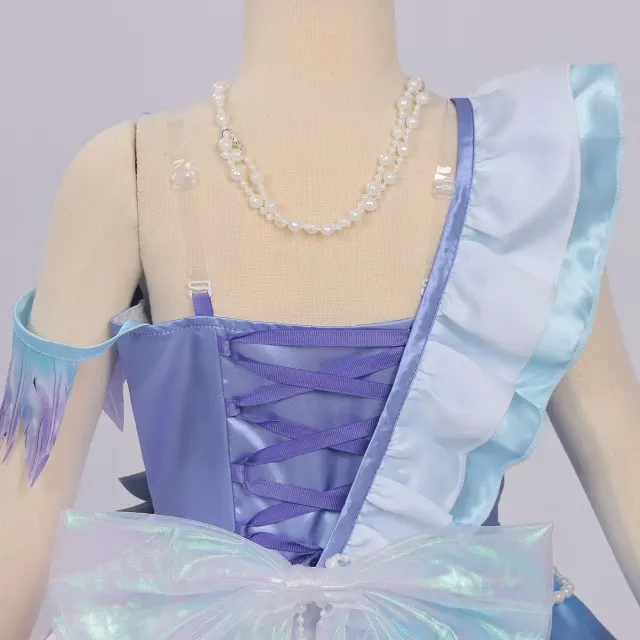 Eggy Party Heather Swan Feather Satin Cosplay Dress for Adults & Kids detail 7