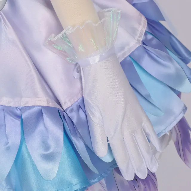 Eggy Party Heather Swan Feather Satin Cosplay Dress for Adults & Kids detail 8