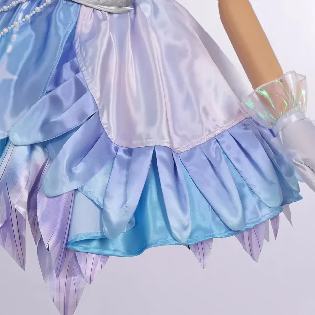 Eggy Party Heather Swan Feather Satin Cosplay Dress for Adults & Kids detail 18