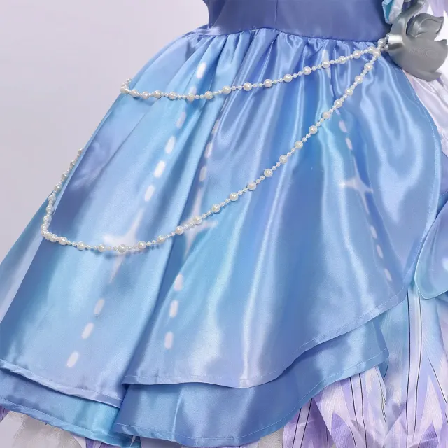 Eggy Party Heather Swan Feather Satin Cosplay Dress for Adults & Kids detail 20