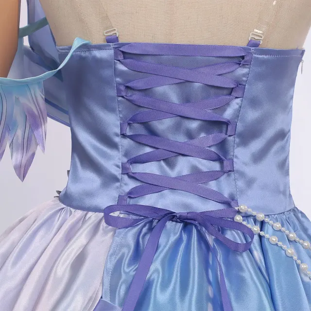 Eggy Party Heather Swan Feather Satin Cosplay Dress for Adults & Kids detail 21