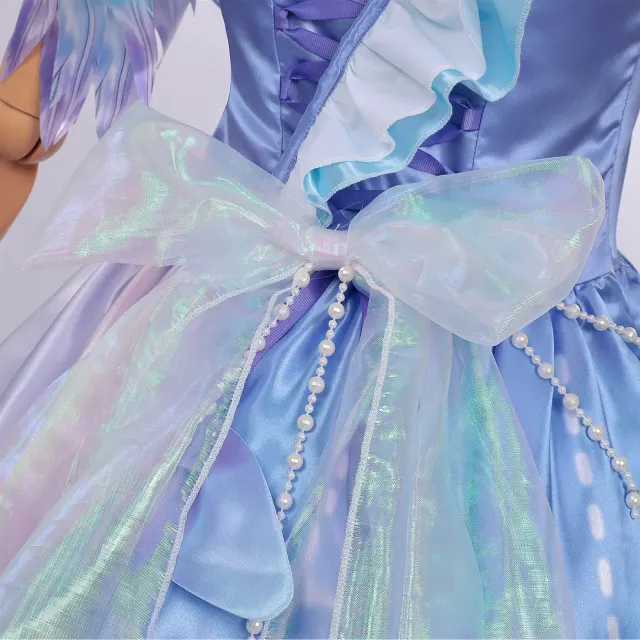 Eggy Party Heather Swan Feather Satin Cosplay Dress for Adults & Kids detail 22