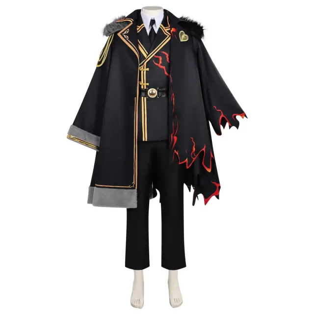 Eggy Party Shen Zhao-inspired military coat cosplay set with long sleeves and an abstract pattern, shown in the in-stock style.