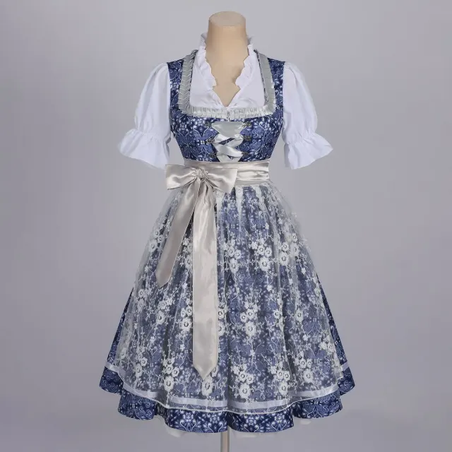 Floral Bavarian Oktoberfest Maid Cosplay Dress for Women detail 1
