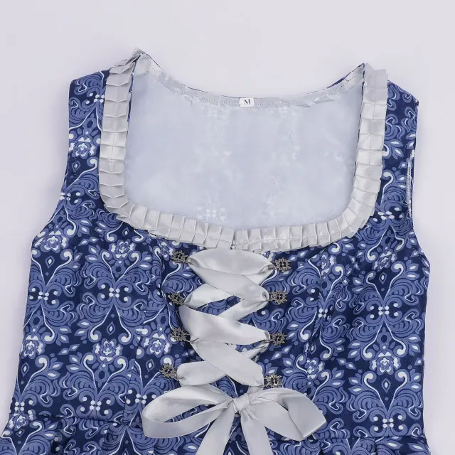 Floral Bavarian Oktoberfest Maid Cosplay Dress for Women detail 6