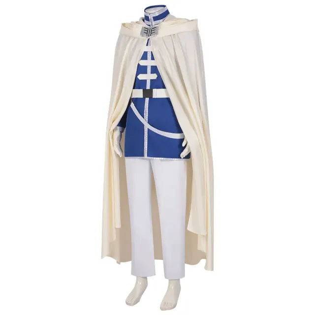 Frieren Himmel Cosplay Costume Set with Wig and Elf Ears detail 4