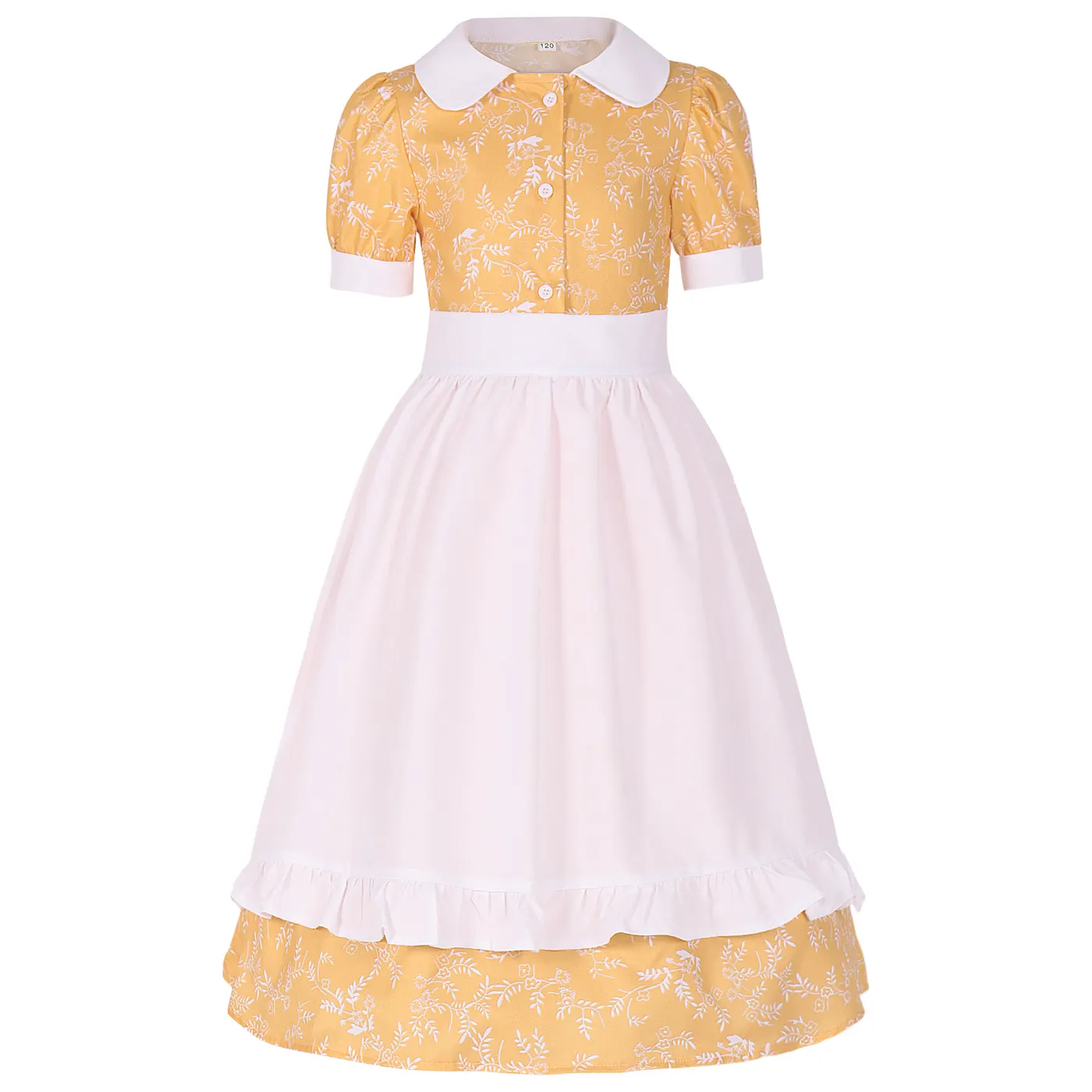 Girls' Prairie Pioneer Dress for Oktoberfest Stage Performances detail 3