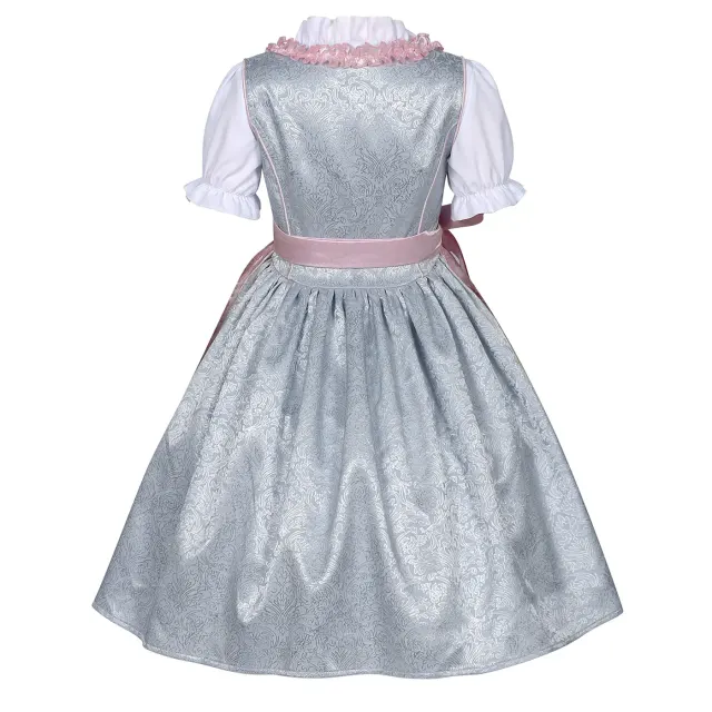 Girls' Retro Oktoberfest Lace-Up Dress Set detail 3