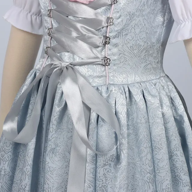 Girls' Retro Oktoberfest Lace-Up Dress Set detail 8