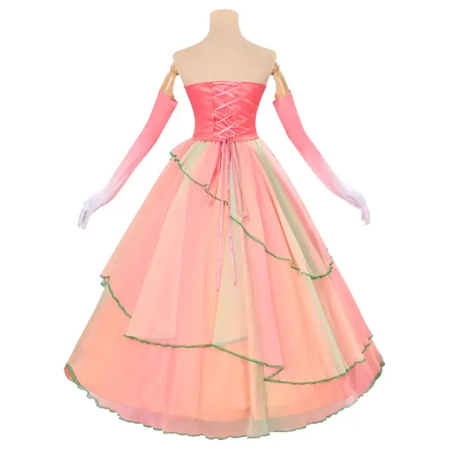 Glinda-Inspired Pink Princess Cosplay Dress for Halloween detail 3