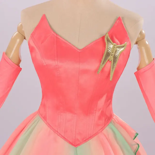 Glinda-Inspired Pink Princess Cosplay Dress for Halloween detail 4