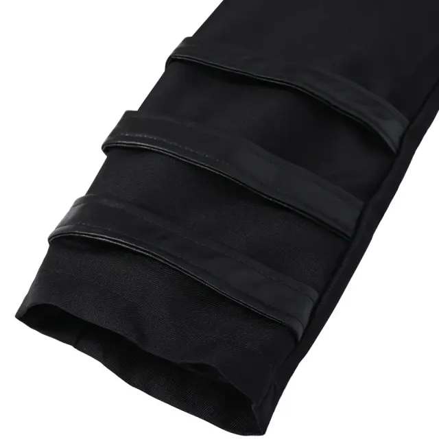 Gothic Halloween Cosplay Long Trench Coat with Zipper Slit detail 6