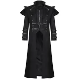 Gothic Trench Coat - Black